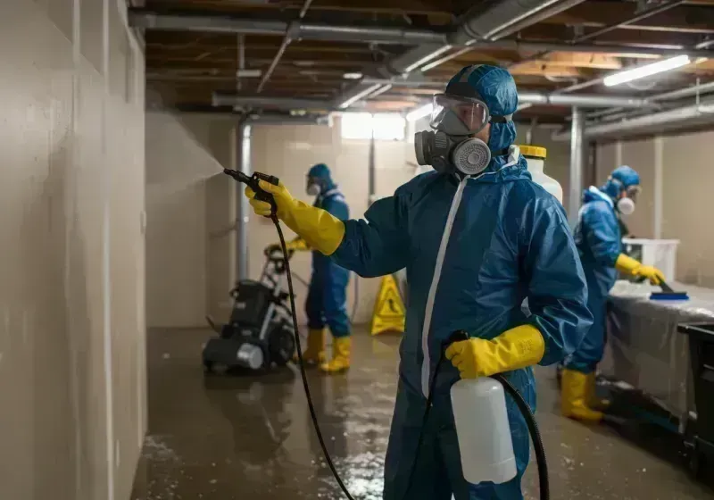 Basement Sanitization and Antimicrobial Treatment process in Glendale Heights, IL